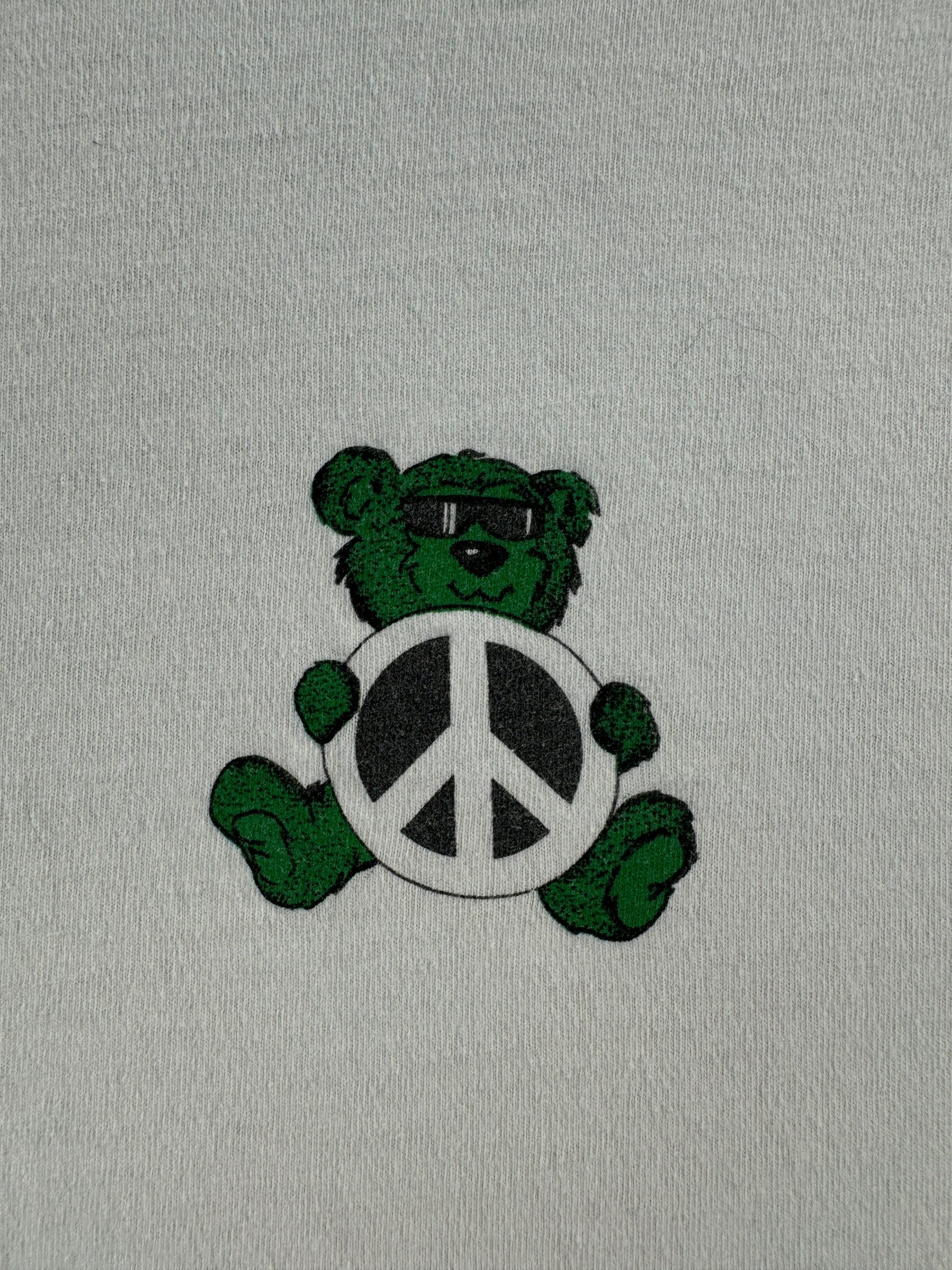 Front Graphic of Vintage Peace Bear Grateful Dead Tee SZ XL