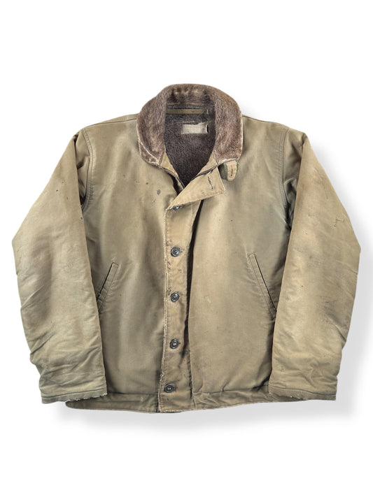 Front of Vintage WW2 USN N1 Deck Jacket SZ 40
