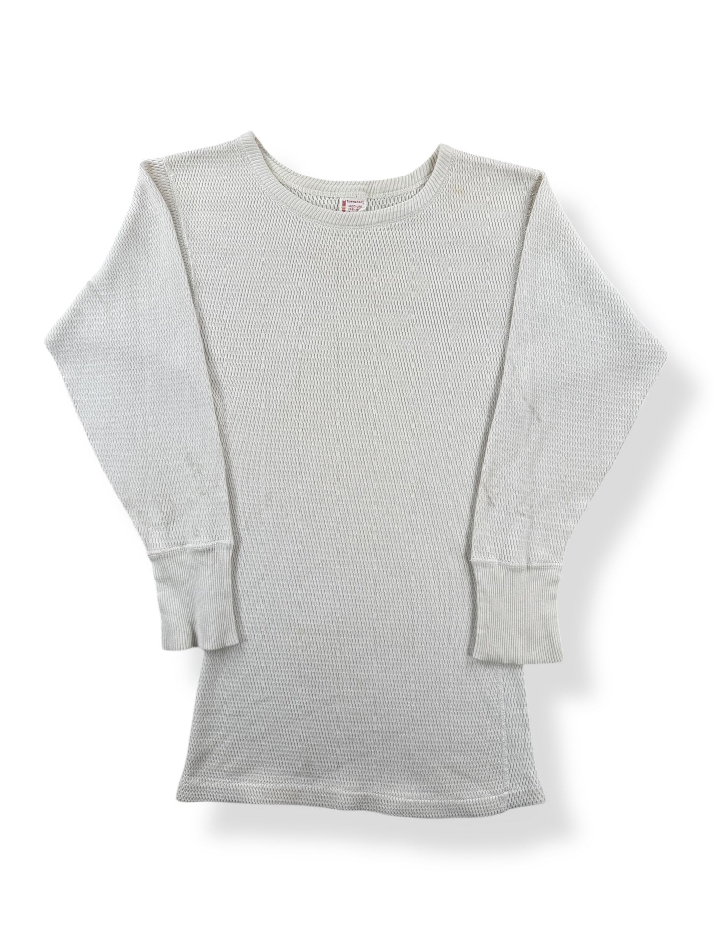 Front of Vintage Penney's Towncraft 100% Cotton Waffle Thermal Shirt SZ M (Fits XS)