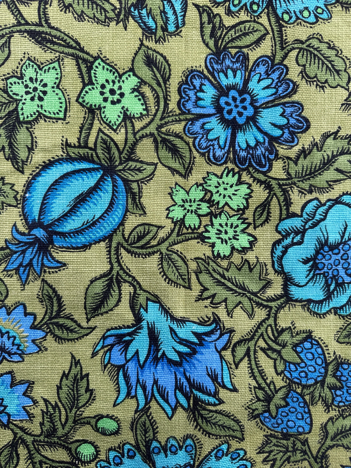 Pattern on Vintage Floral Tapestry Vest SZ M - AS IS