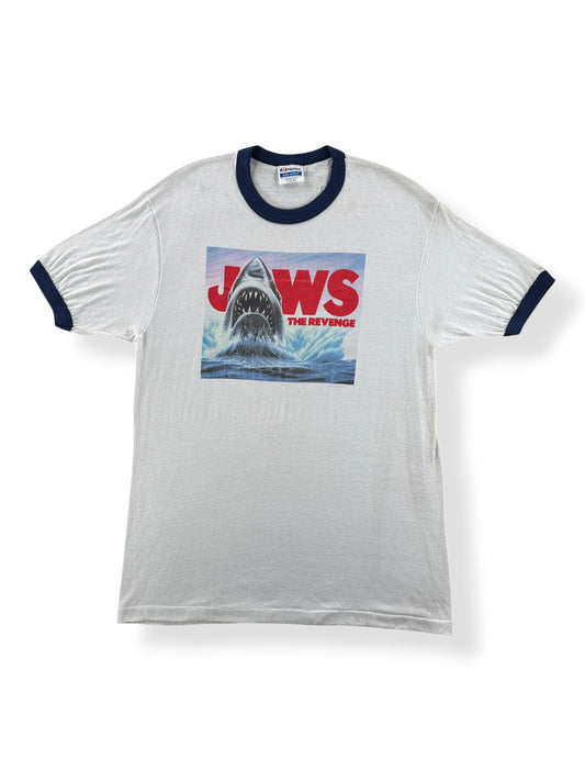 Front of Vintage Jaws the Revenge Ringer Tee SZ L (Fits M)