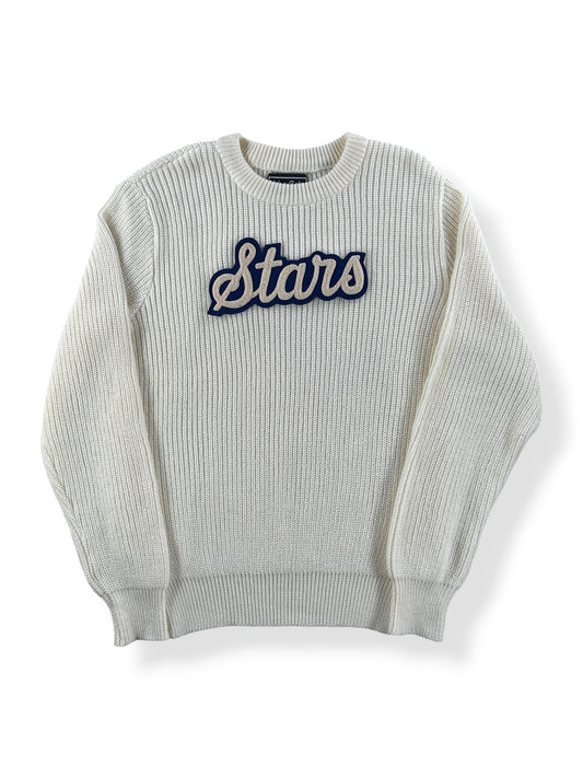 Front of Vintage 70’s Stars Pep Squad Knit Sweater SZ M