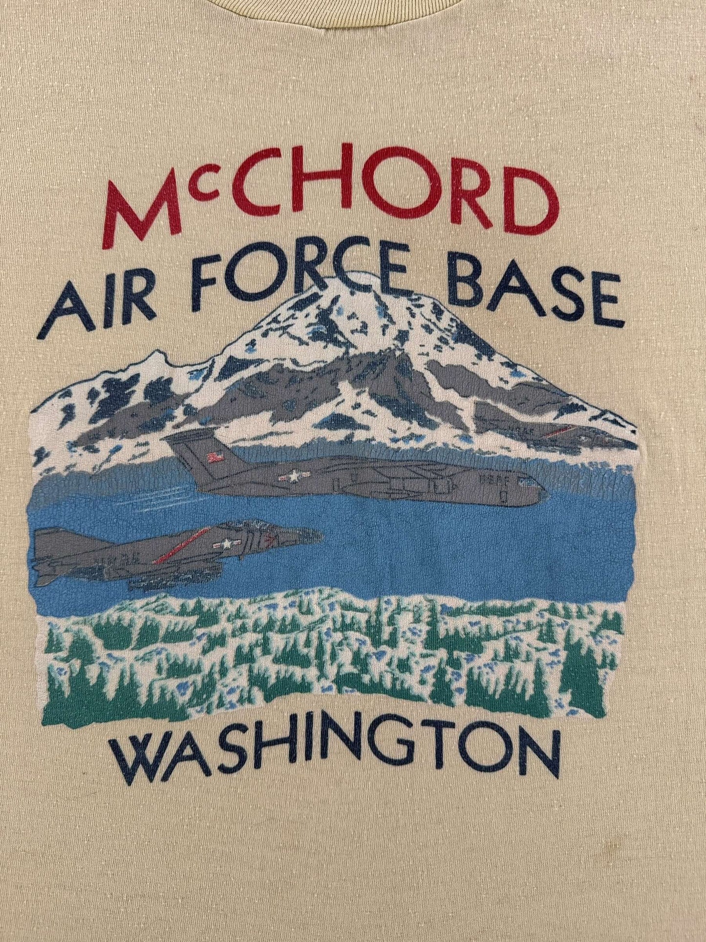 Graphic of Vintage McChord Air Force Base Washington Tee SZ L (Fits M)