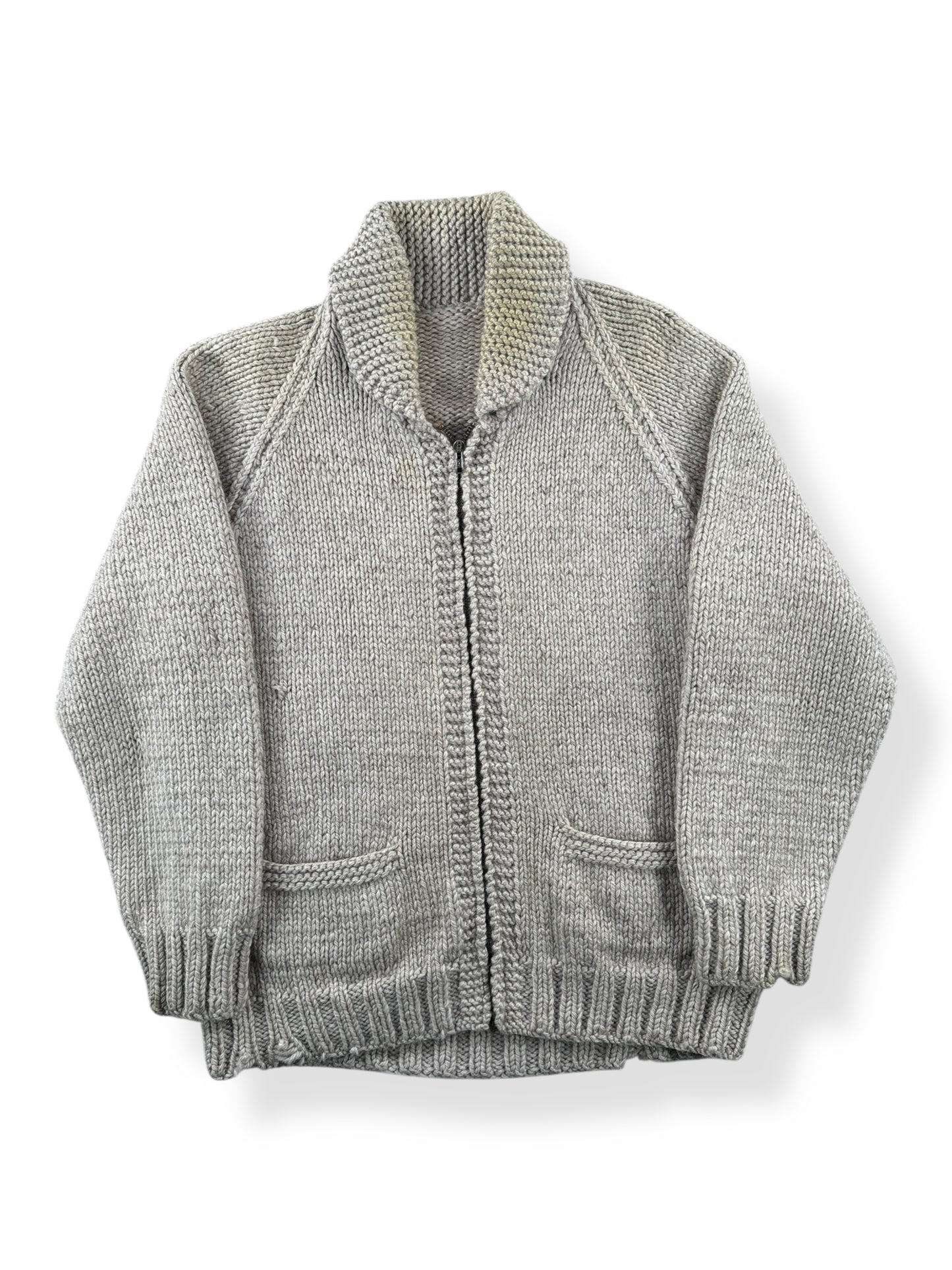 Front of Vintage Basset Hound Cowichan Style Sweater SZ M