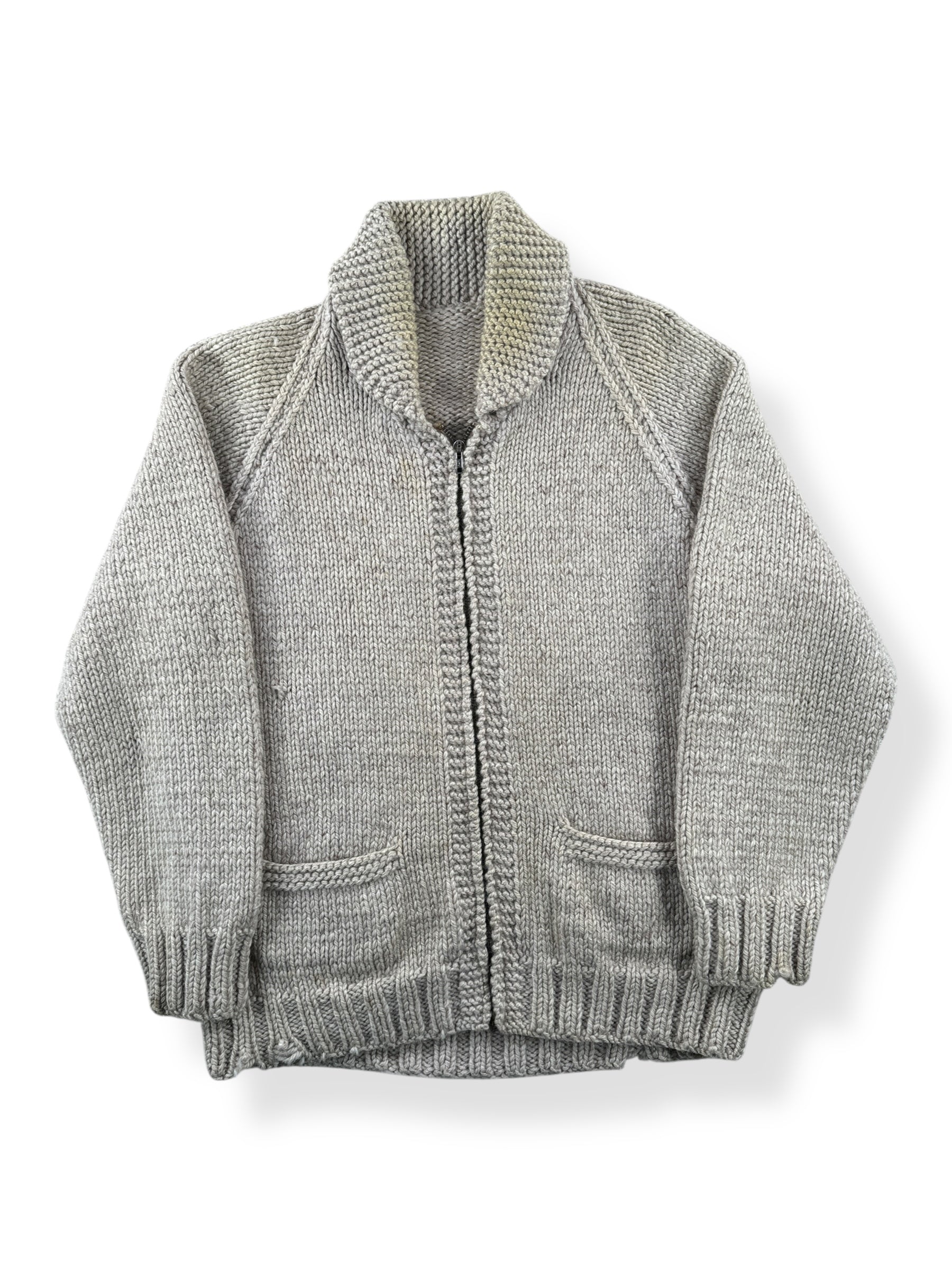 Front of Vintage Basset Hound Cowichan Style Sweater SZ M