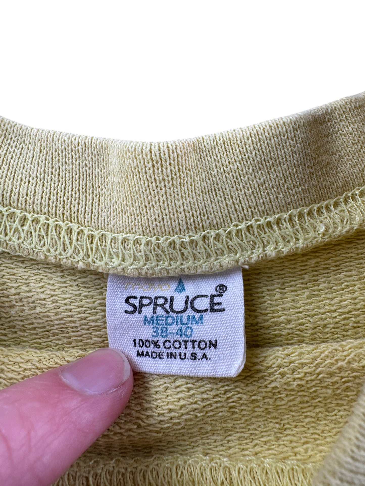 Tag on Vintage Mayo Spruce Linus Crewneck SZ M (Fits XS)