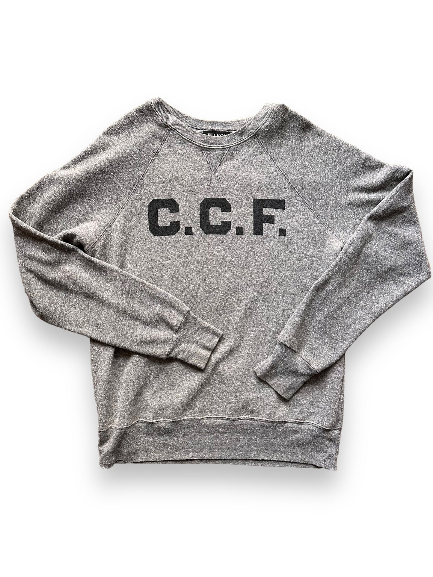 Front View of Filson CCF Single V Crewneck Sweatshirt SZ XL |  Barn Owl Vintage Goods Seattle | Filson Bargain Outlet
