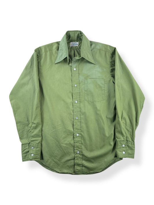 Front of Vintage Green Button Up Shirt SZ M