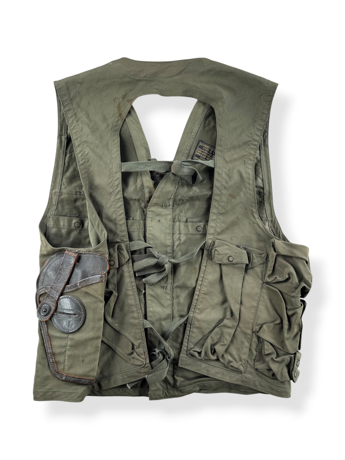 Back of Vintage WWII US Army Air Forces Flight Survival Vest SZ S