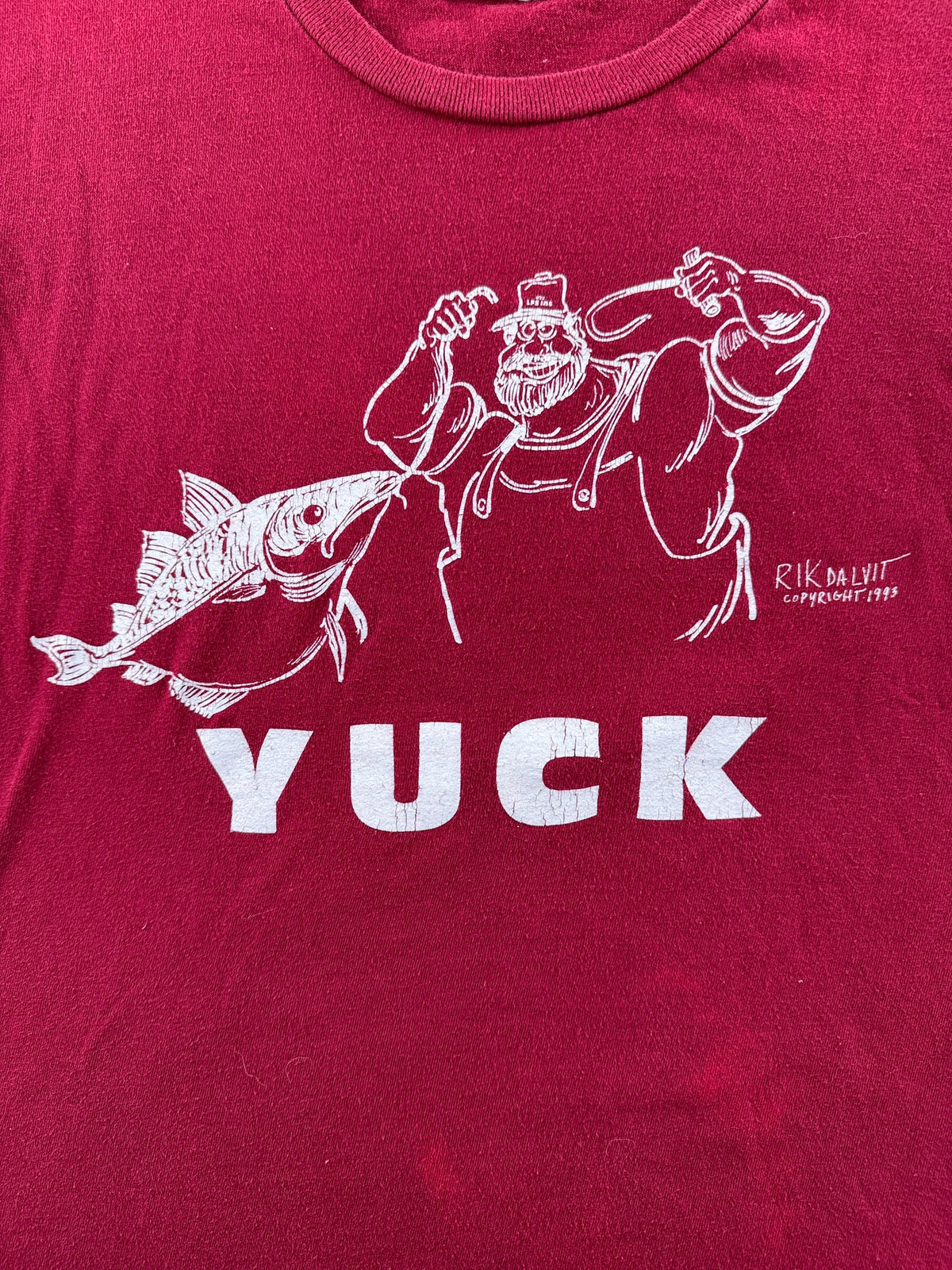 Front graphic of Vintage Yuck Rik Dalvit Tee SZ S