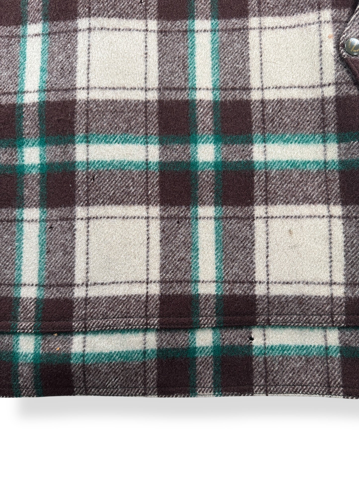 Stain on Vintage 1951 Filson Peppermint Patty Mackinaw Cruiser Jacket SZ XL