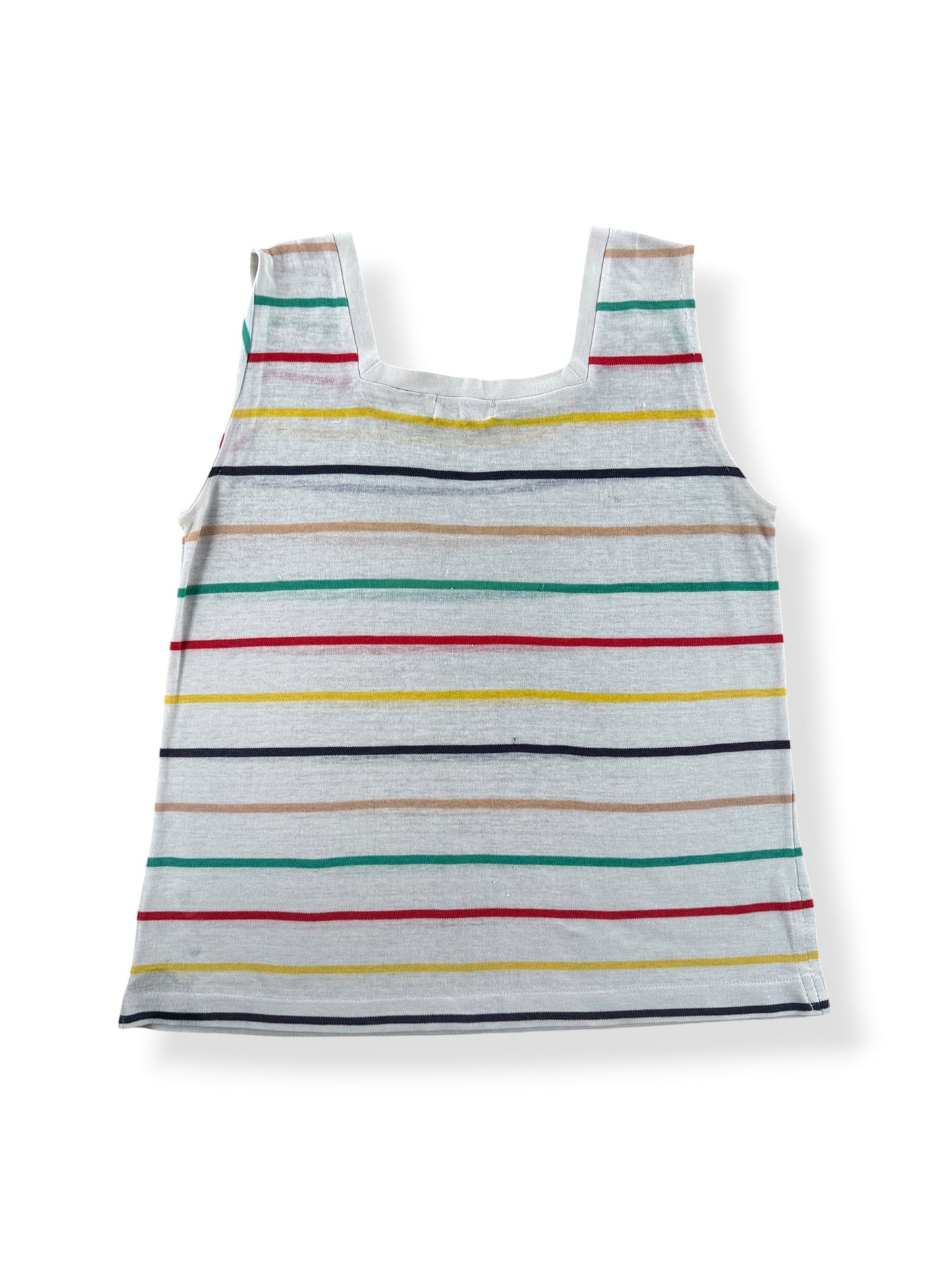 Back of Vintage Striped Knit Tank Top SZ L - AS IS