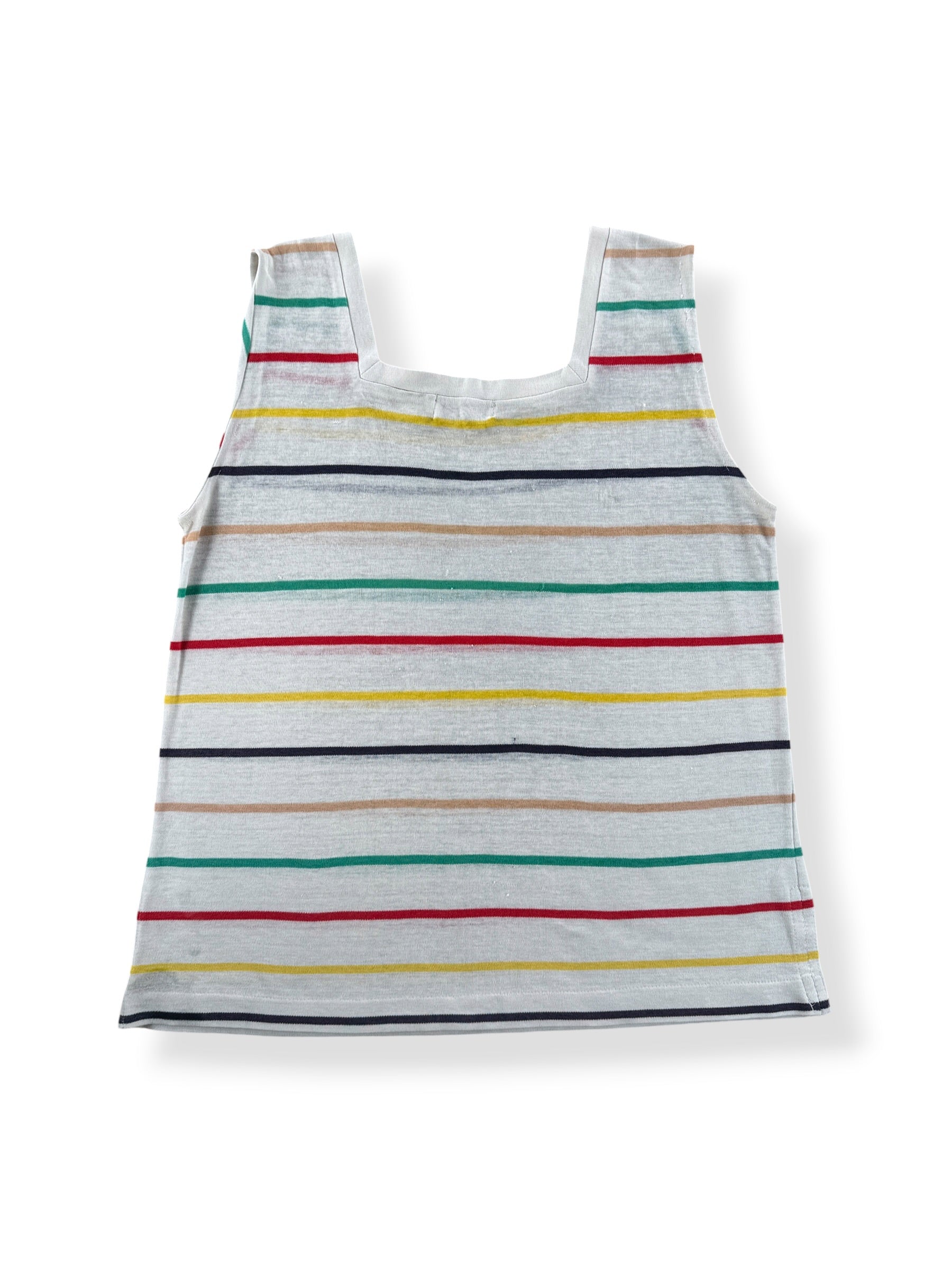 Back of Vintage Striped Knit Tank Top SZ L - AS IS