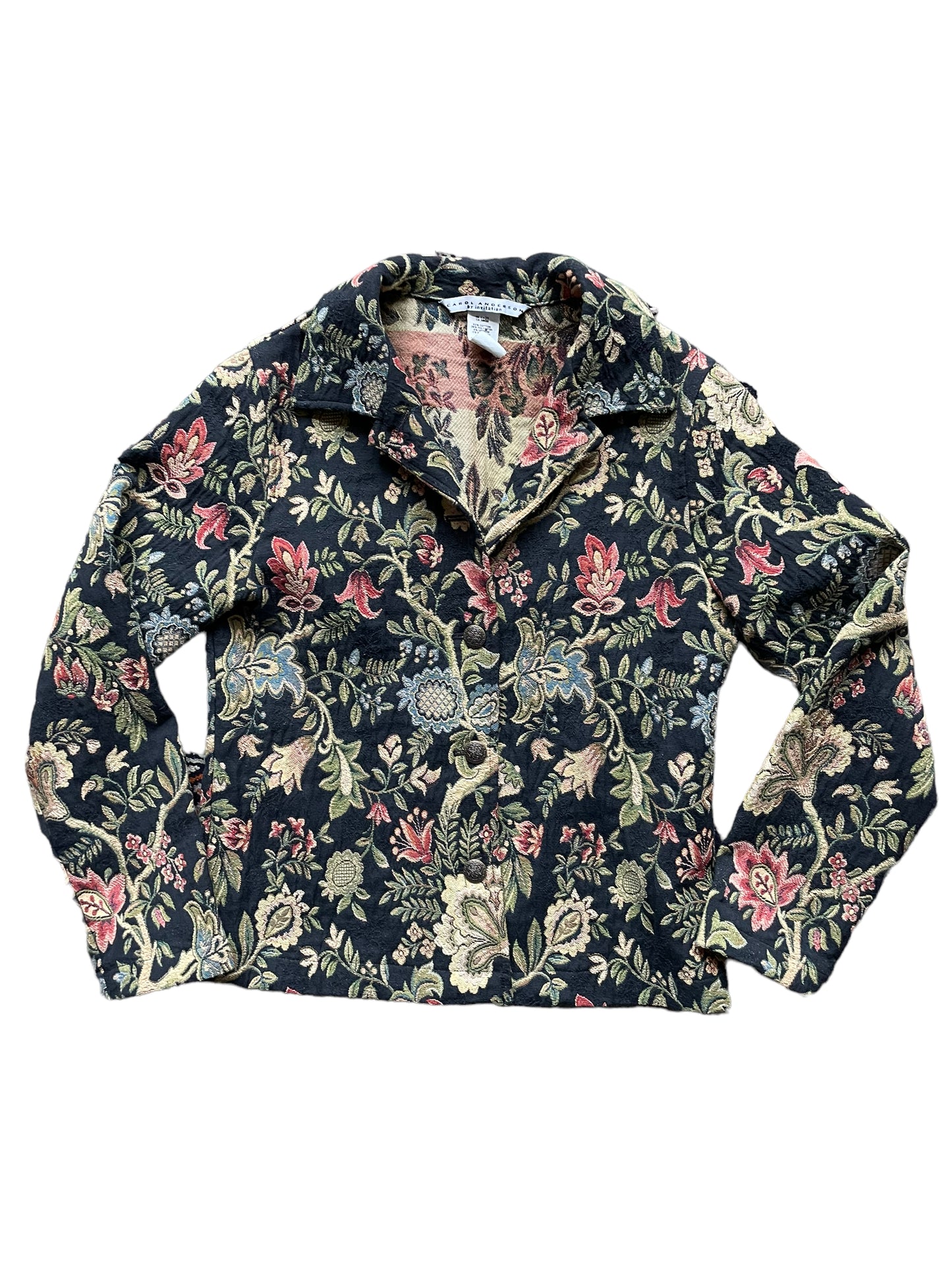 Full front view of Vintage 90s Ladies Tapestry Jacket | Seattle True Vintage | Barn Owl Ladies Clothing