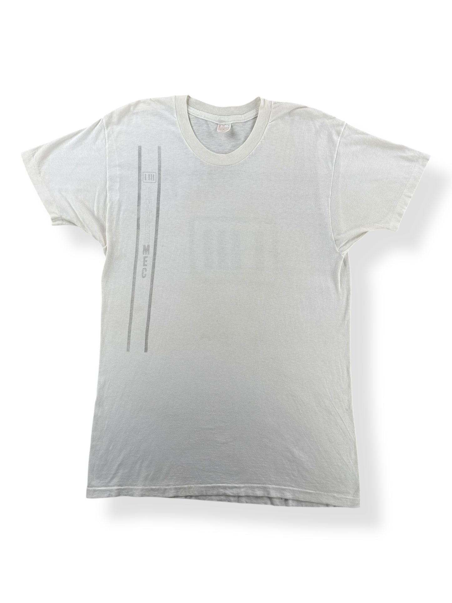 Front of Vintage Waterprint Intermec Tee SZ L (Fits M)