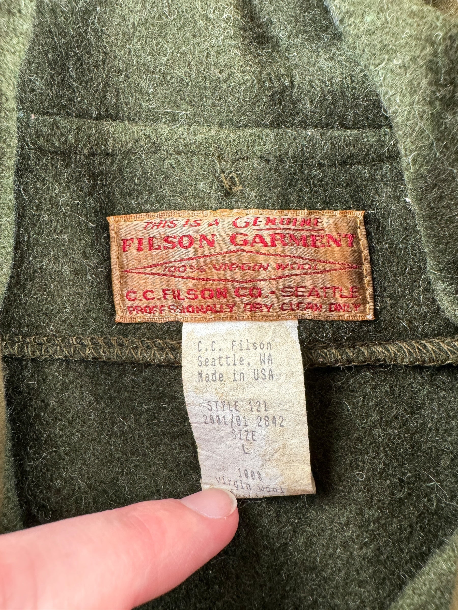Tag on Vintage Filson Shelter Cloth Upland Hunting Jacket with Liner SZ L