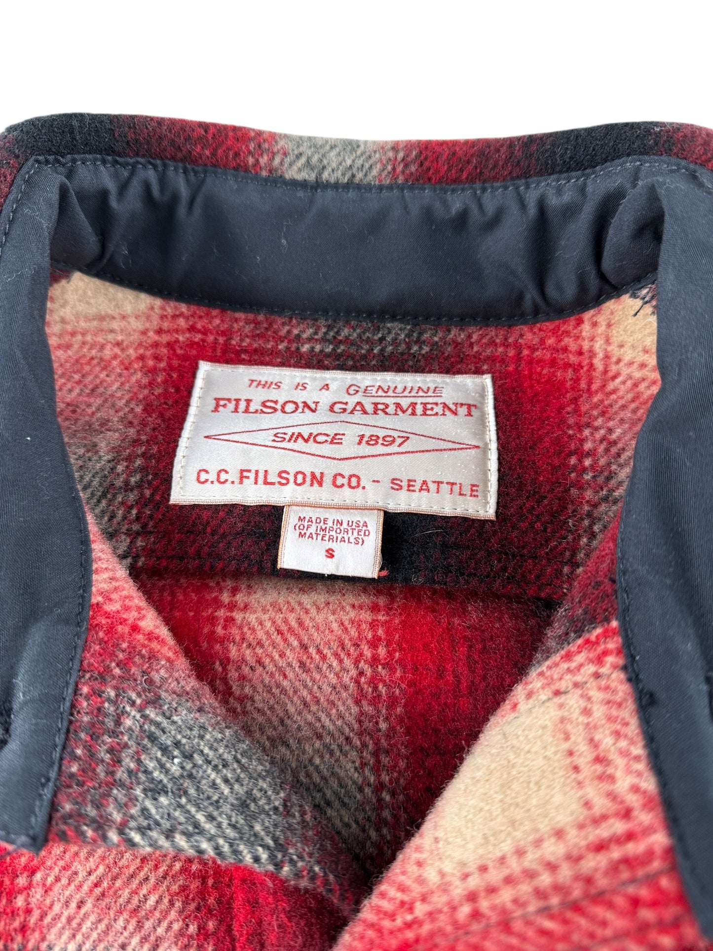 Tag on Filson Plaid Jac Shirt SZ S
