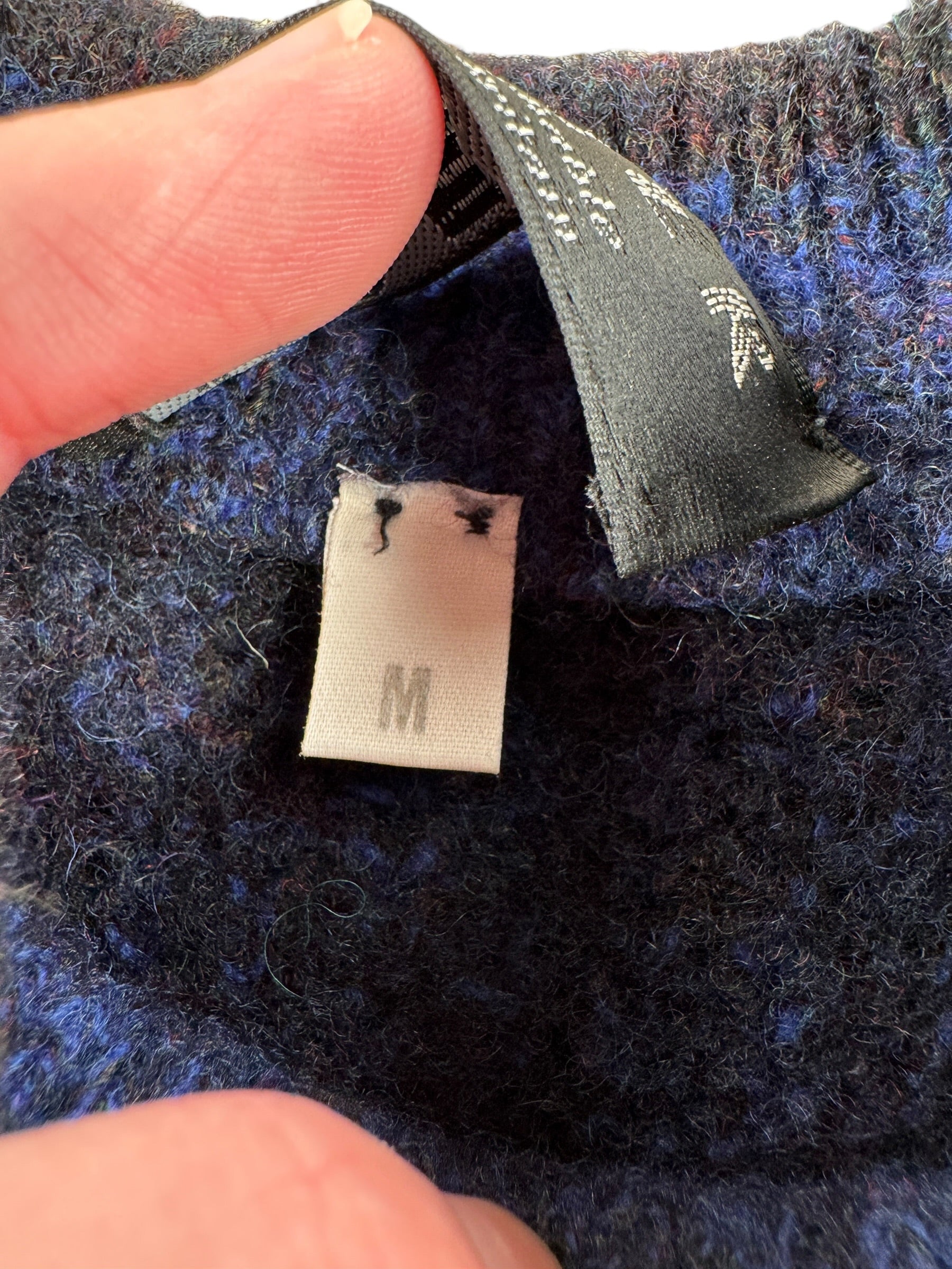 Tag on Vintage Jaeger Wool Dark Blue Sweater SZ M (Fits S)