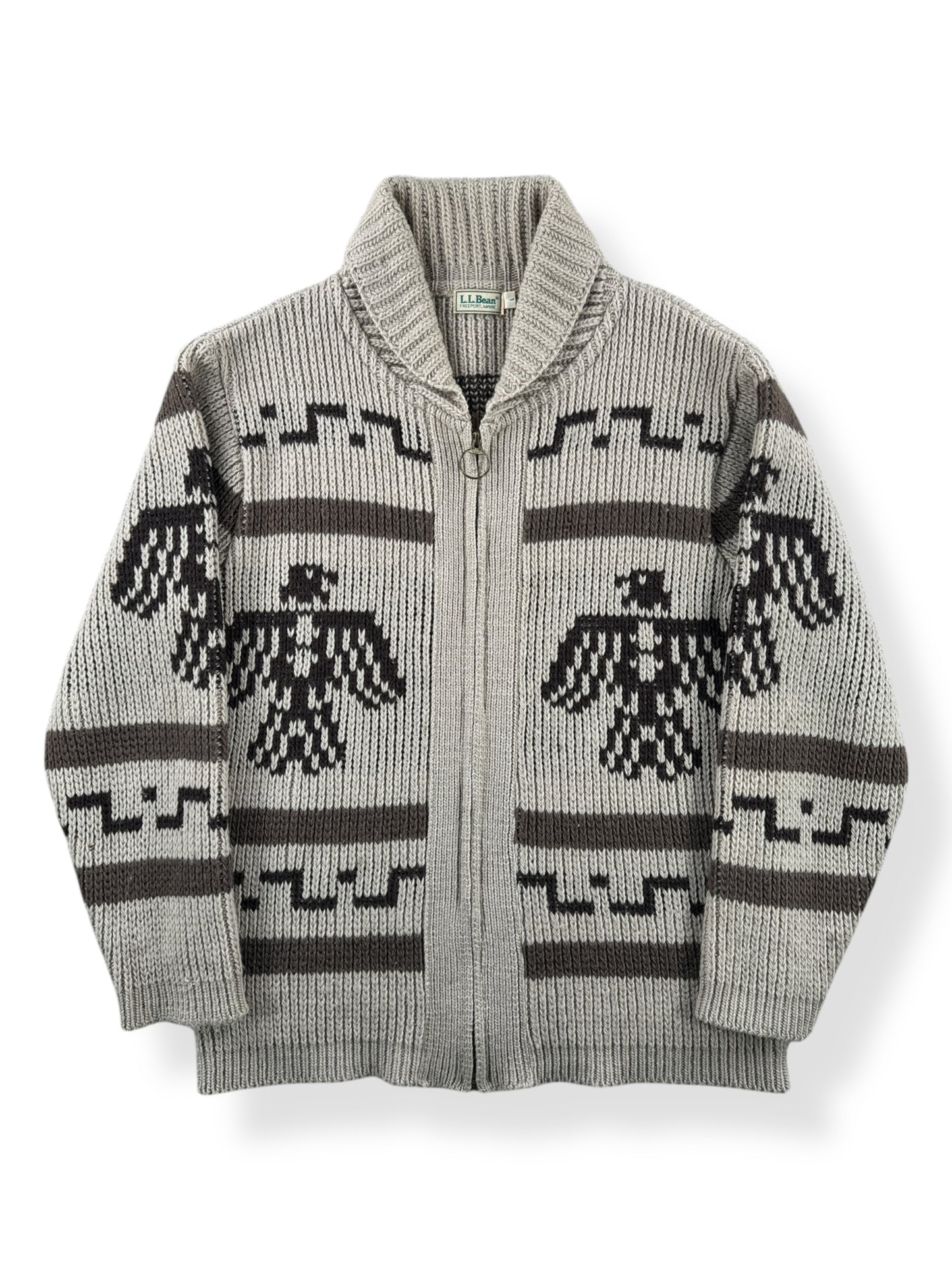 Front of Vintage L.L. Bean Thunderbird Westerly Style Sweater SZ M