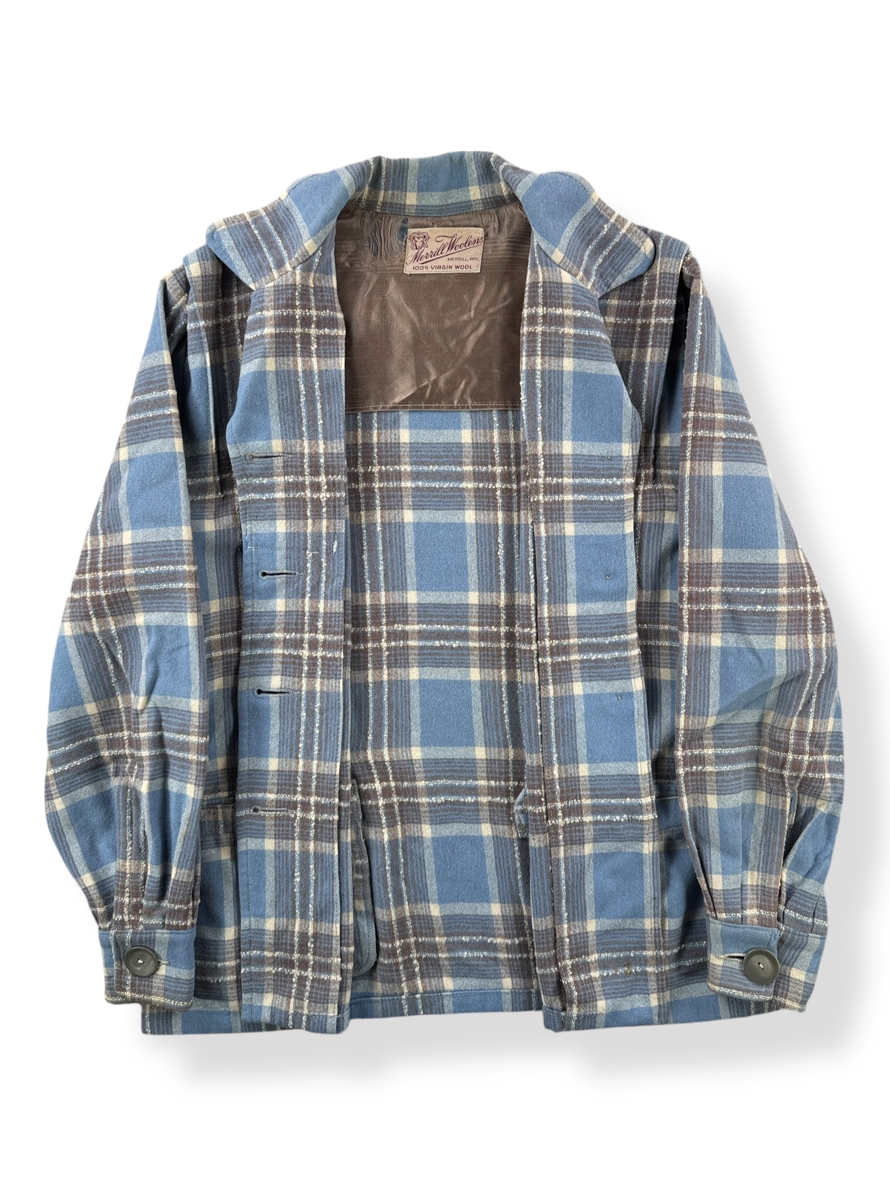 Open view of Vintage 40s Merrill Woolen Mills 49er Jacket SZ M