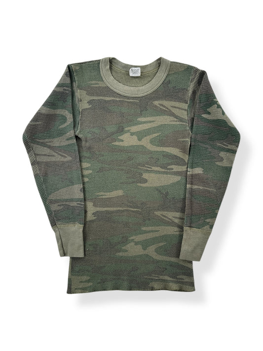 Front of Vintage Sears Camo Thermal Top SZ XXS
