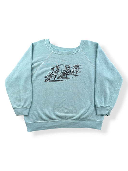 Front of Vintage 70’s LA Power Plant Biker Crewneck SZ M