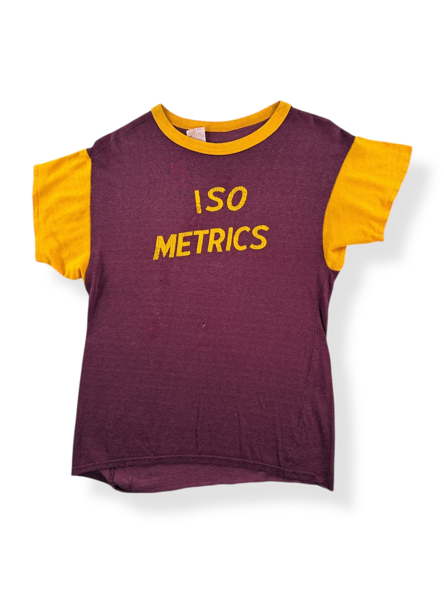 Front of Vintage ISO Metrics Rayon/Cotton Blend Jersey SZ M