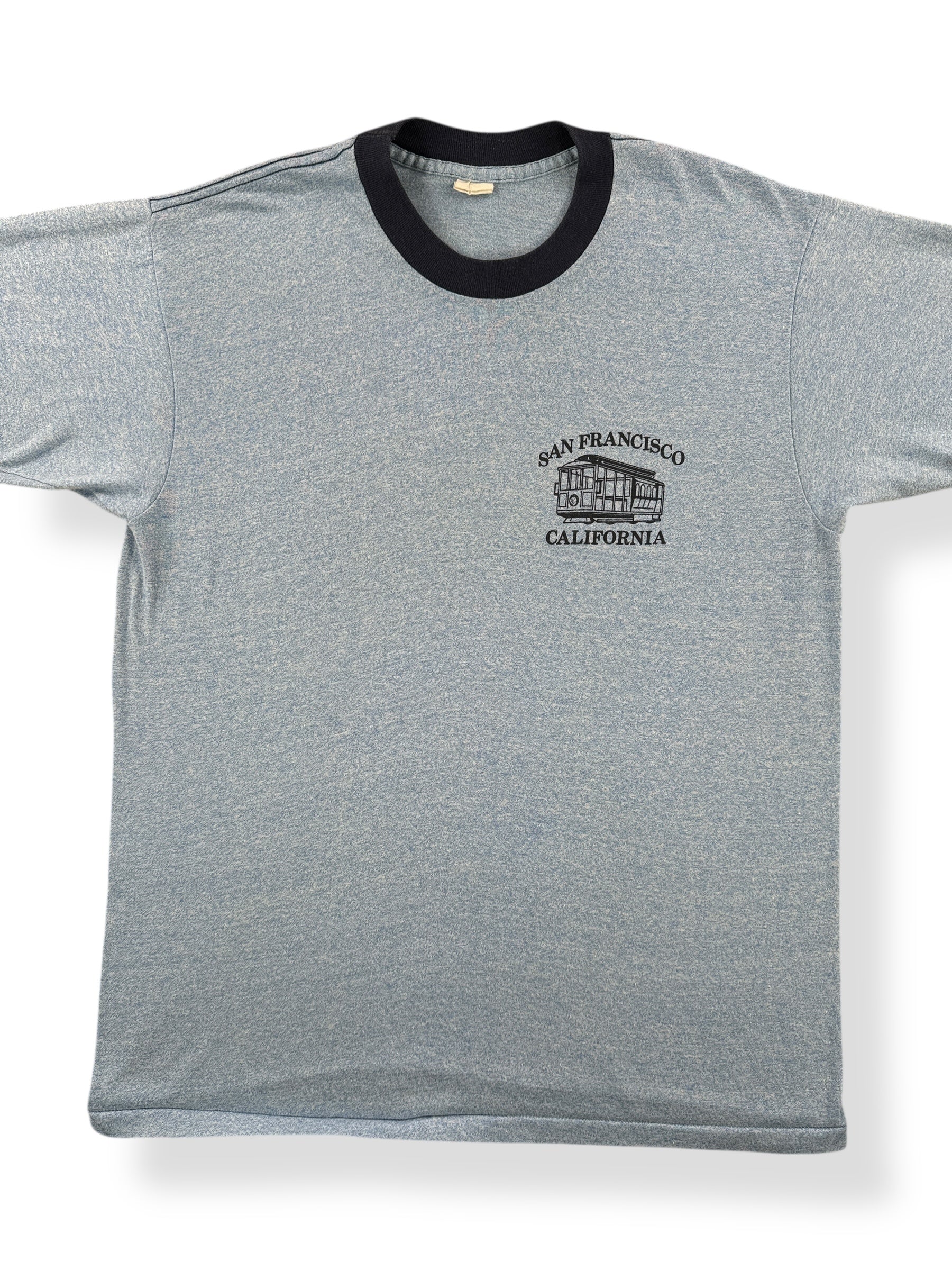 Front Close Up of Vintage San Francisco Ringer Tee SZ M