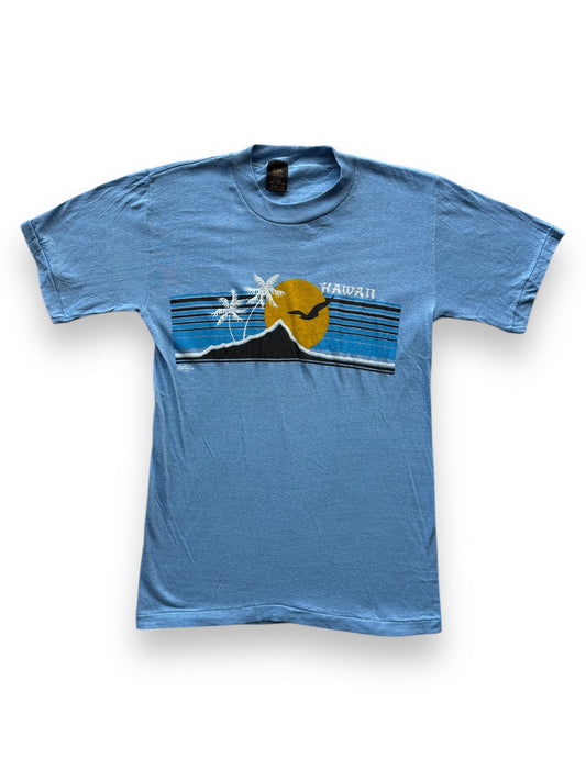 front of Vintage Light Blue Hawaii Tee SZ M