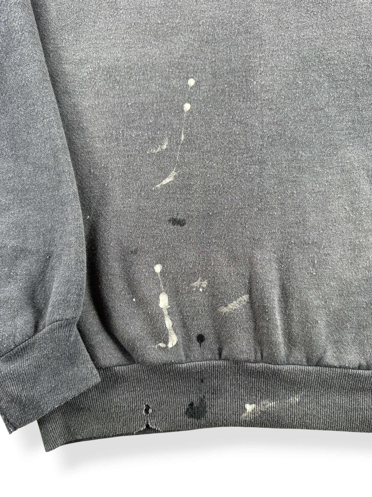 Staining on Vintage Russell Athletic Blank Grey Sweatshirt SZ S