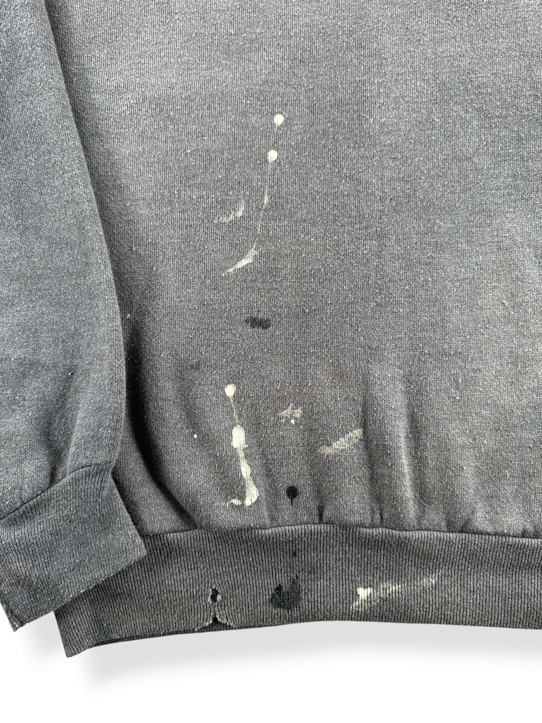 Staining on Vintage Russell Athletic Blank Grey Sweatshirt SZ S