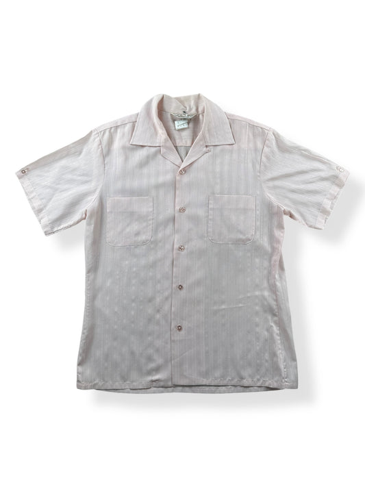 Front of Vintage NOS Mr. California Pink Loop Collar Shirt SZ M