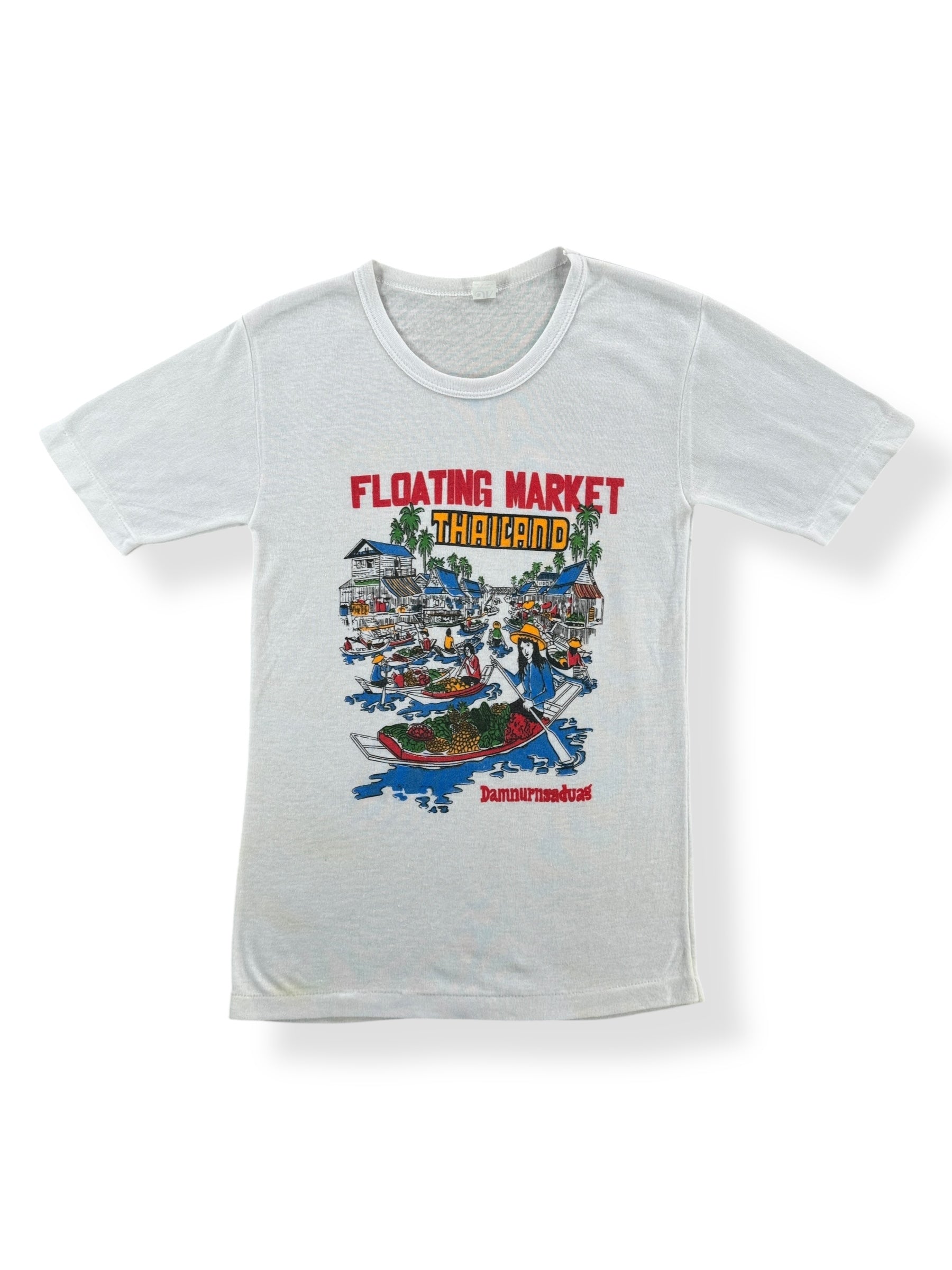 Front of Vintage Thailand Floating Market Tee SZ XS