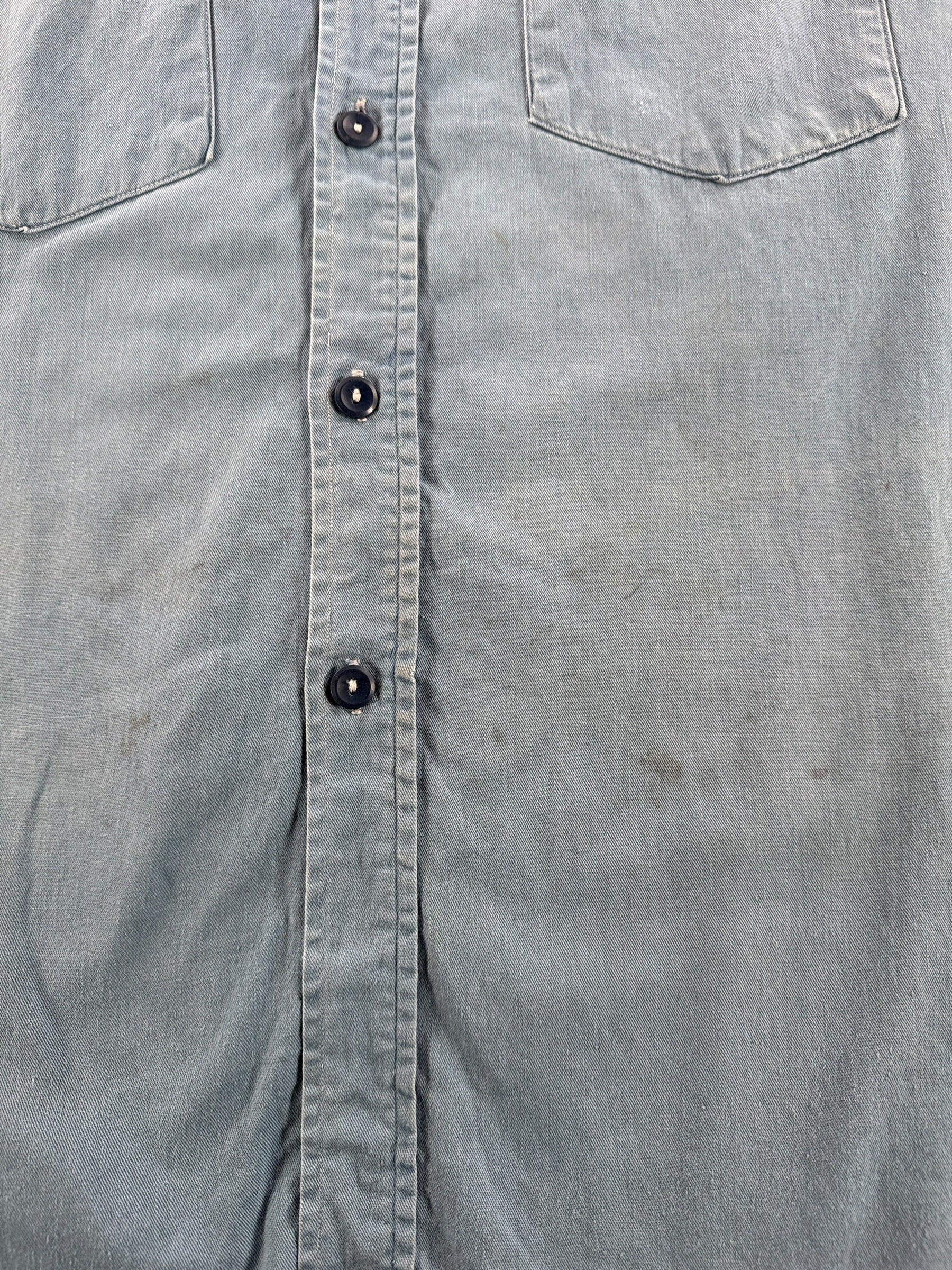 Stains on Vintage 40s Super Pioneer Work Shirt SZ XL