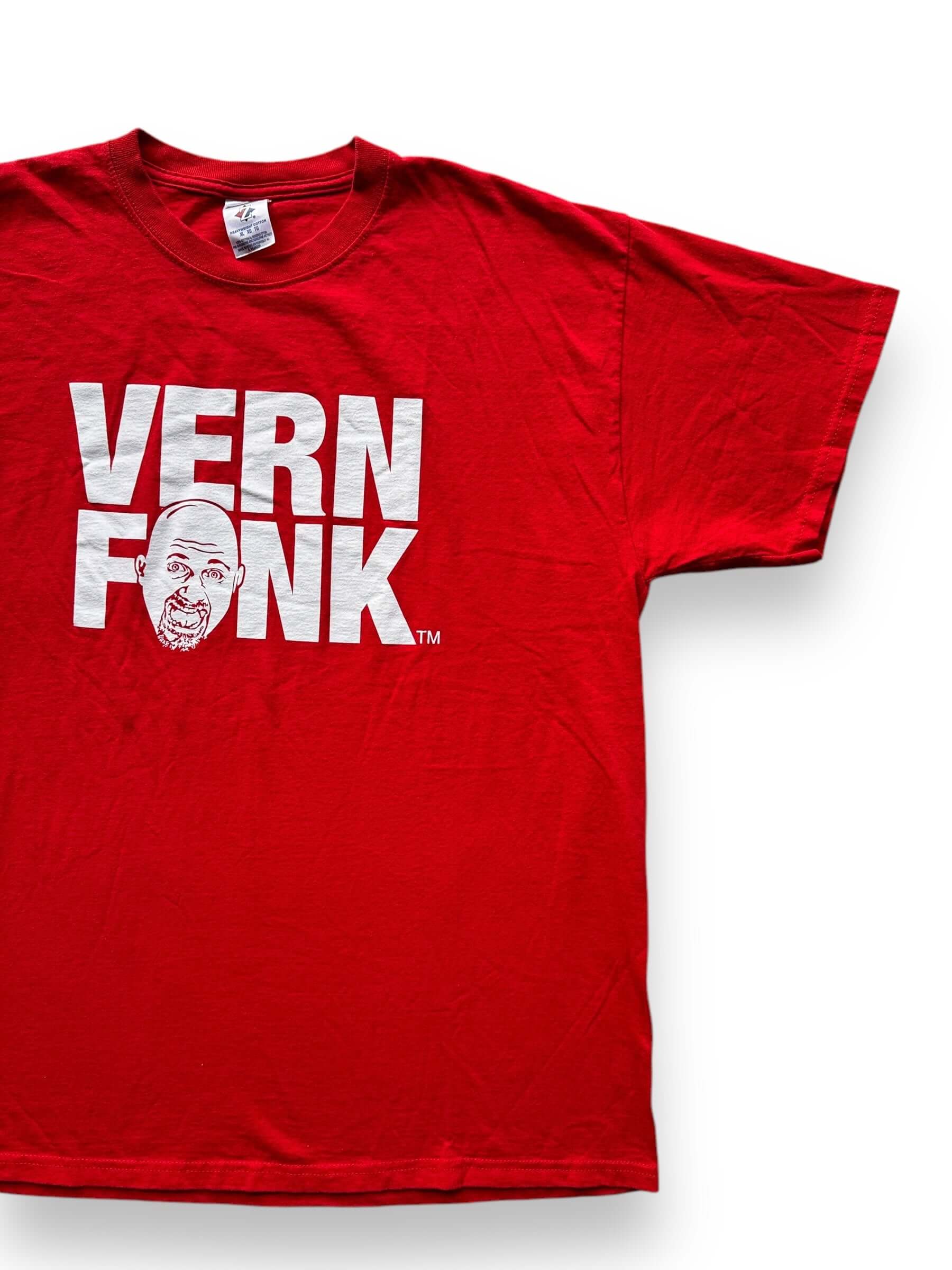 Front Left of Vintage Vern Fonk Insurance Tee SZ XL