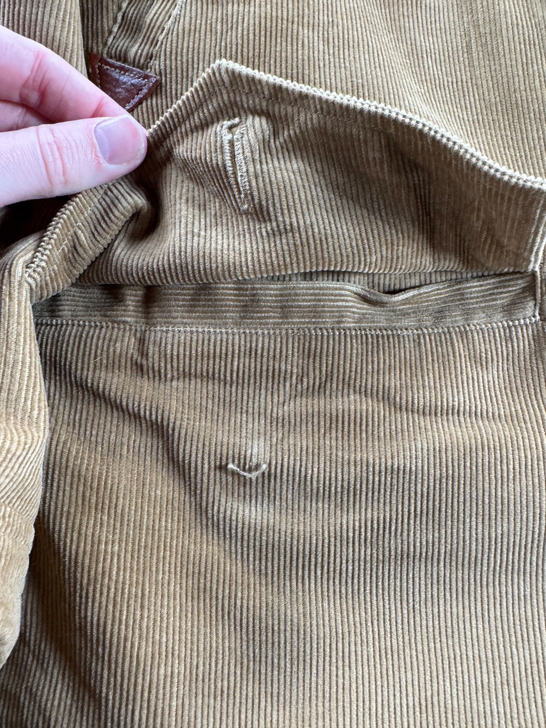 Missing Button on Repro Sugar Cane Corduroy Sherpa Lined Coat SZ L