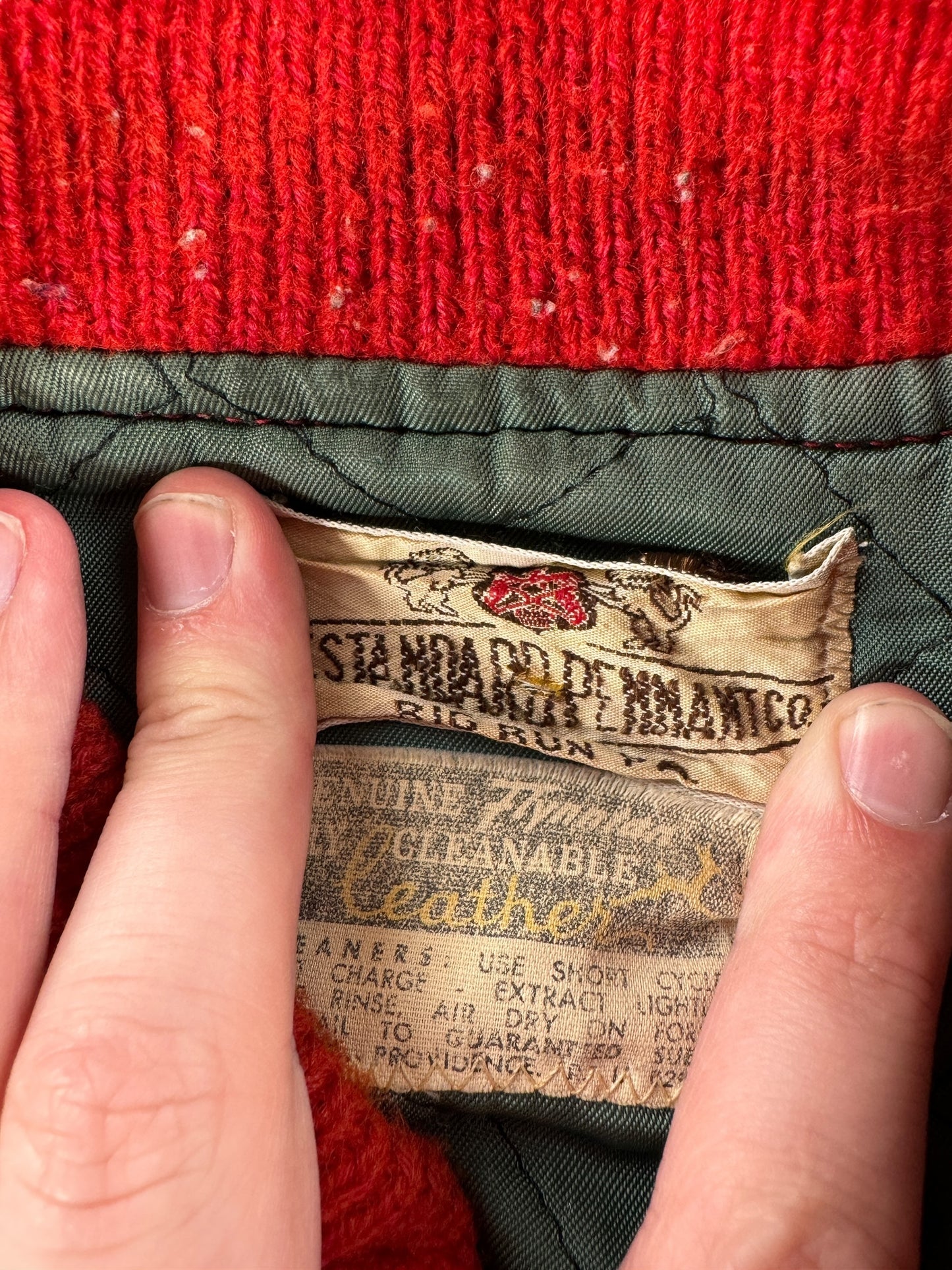 Tag on Vintage Spartans Varsity Jacket SZ L