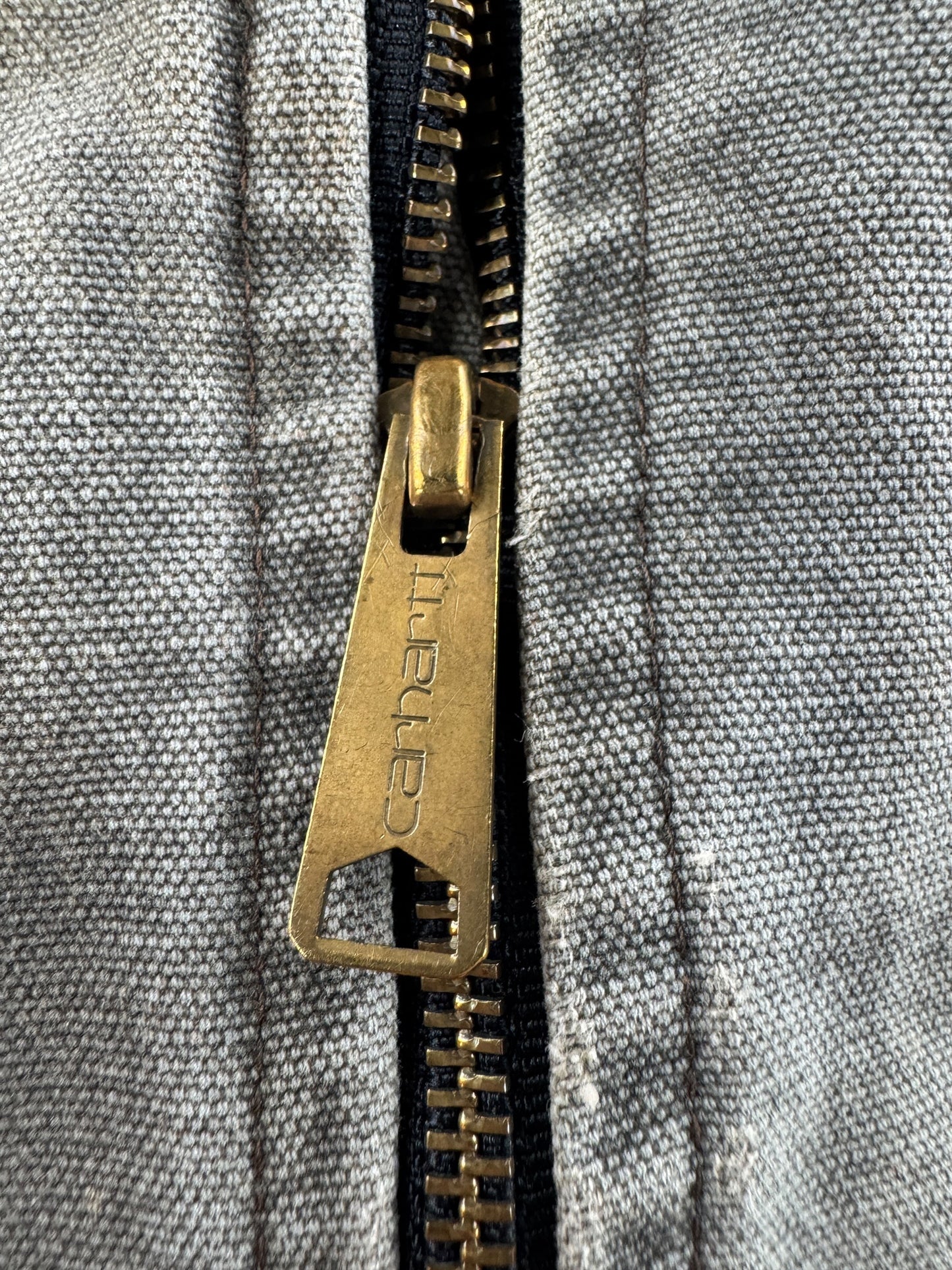 Zipper on Vintage Thrashed Carhartt Vest SZ XL