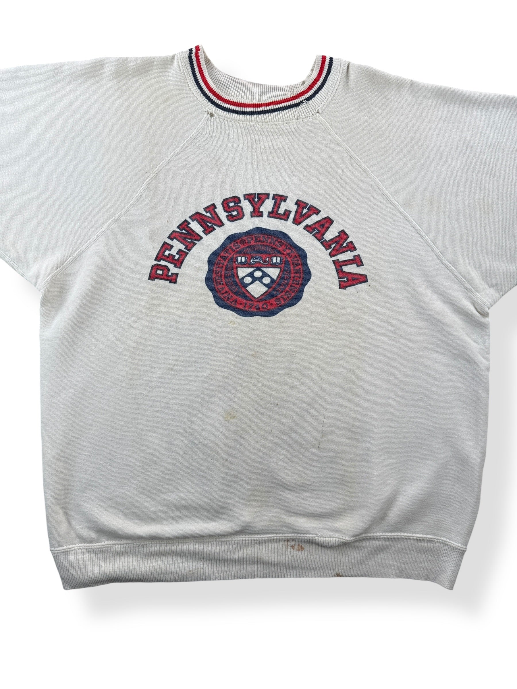 Front Close Up of Vintage 60s Pennsylvania Shortsleeve Sweatshirt