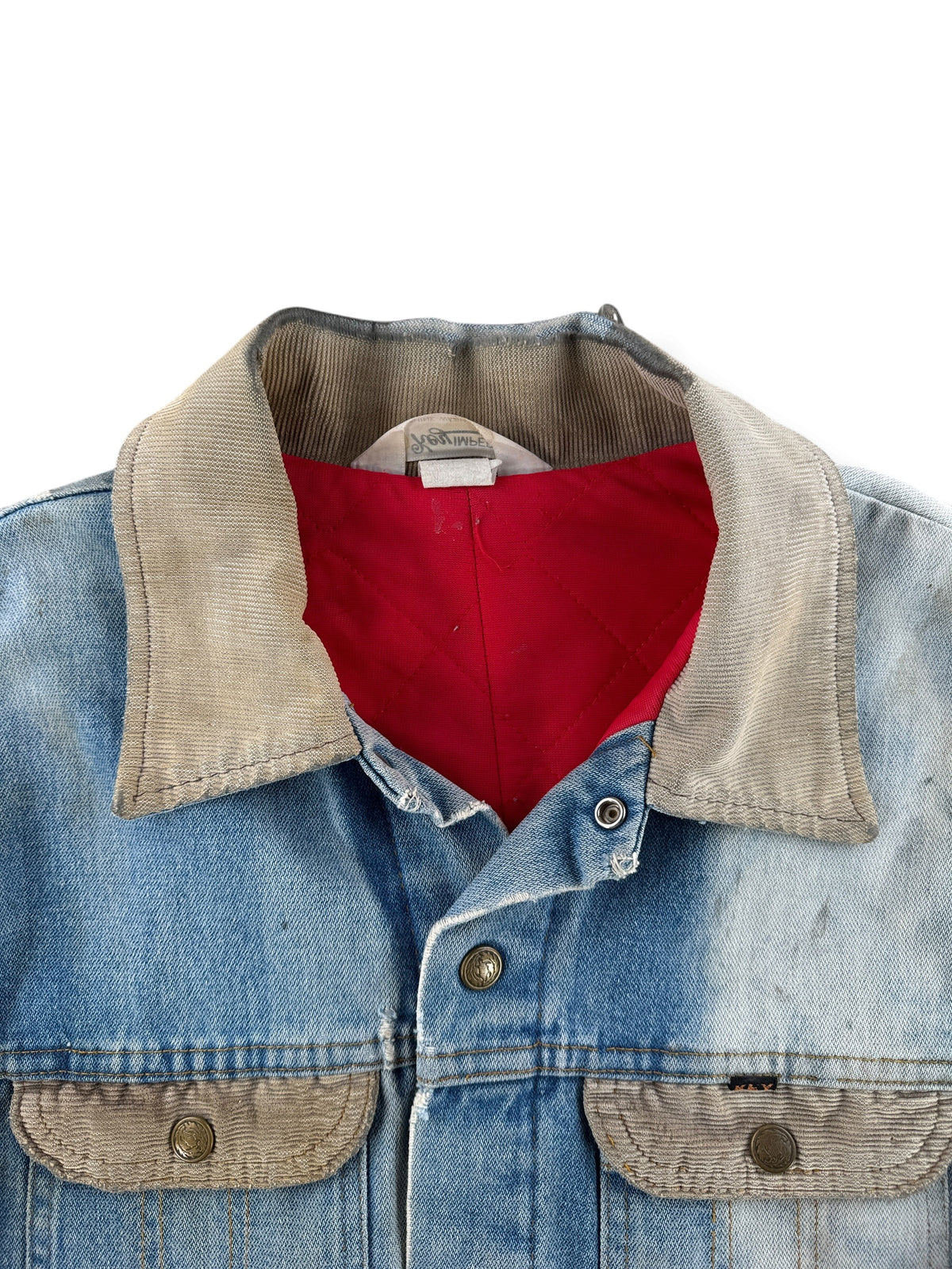 Collar on Vintage 70s Faded Key Denim Jacket SZ L