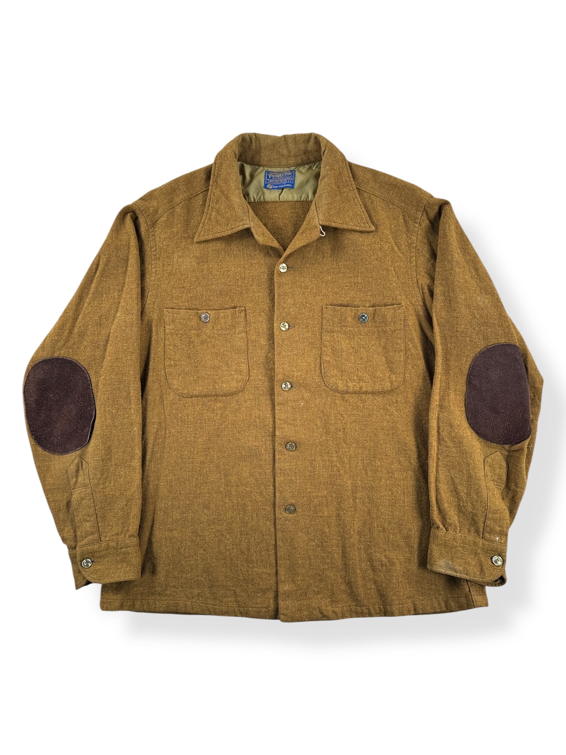 Front of Vintage 50s Pendleton Loop Collar Flannel SZ L