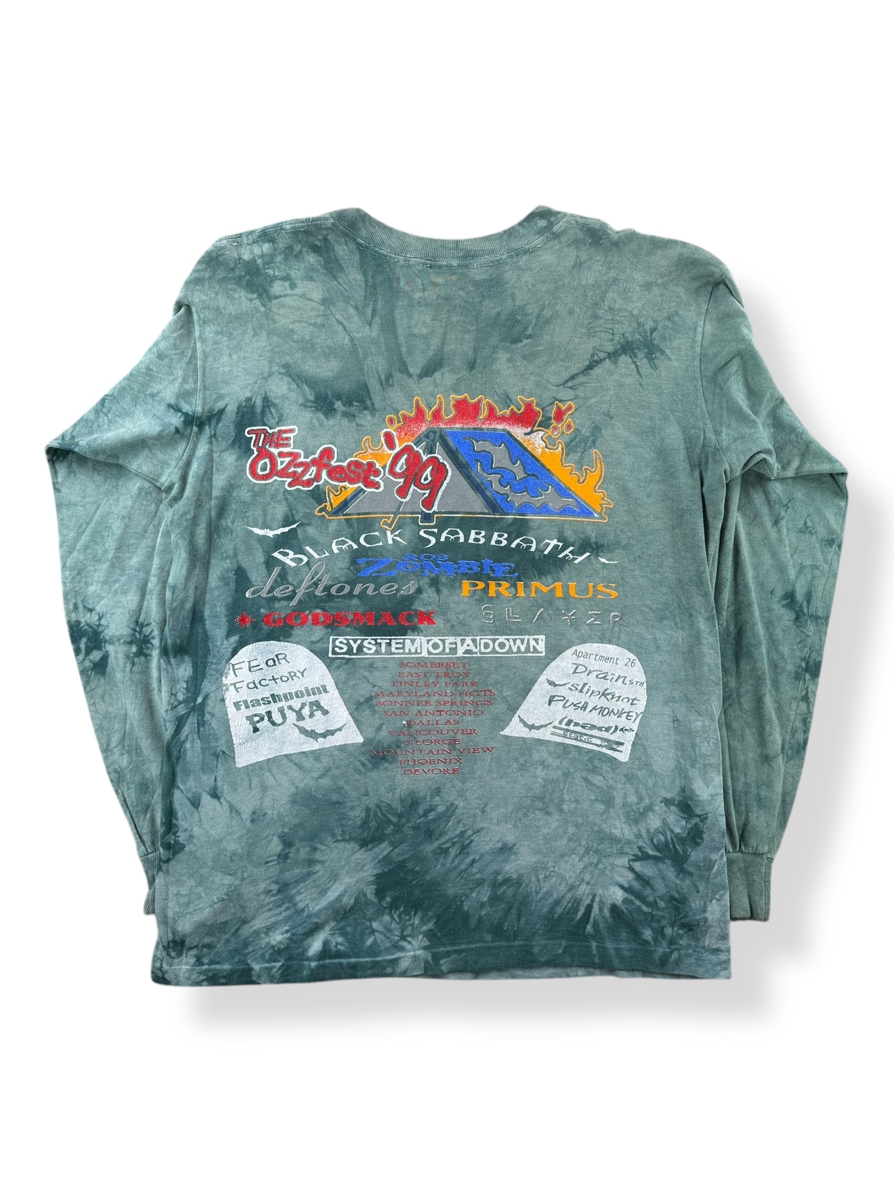 Back of Vintage 1999 Ozzfest Long Sleeve Tee SZ L