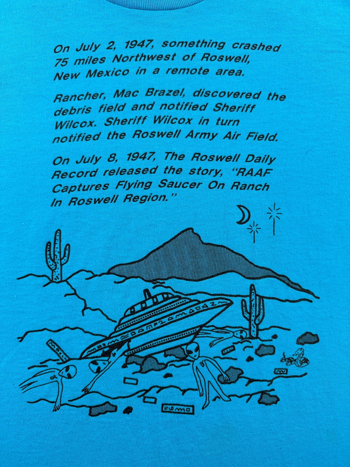 Graphic of Vintage Roswell NM Souvenir Tee SZ M (Fits S)