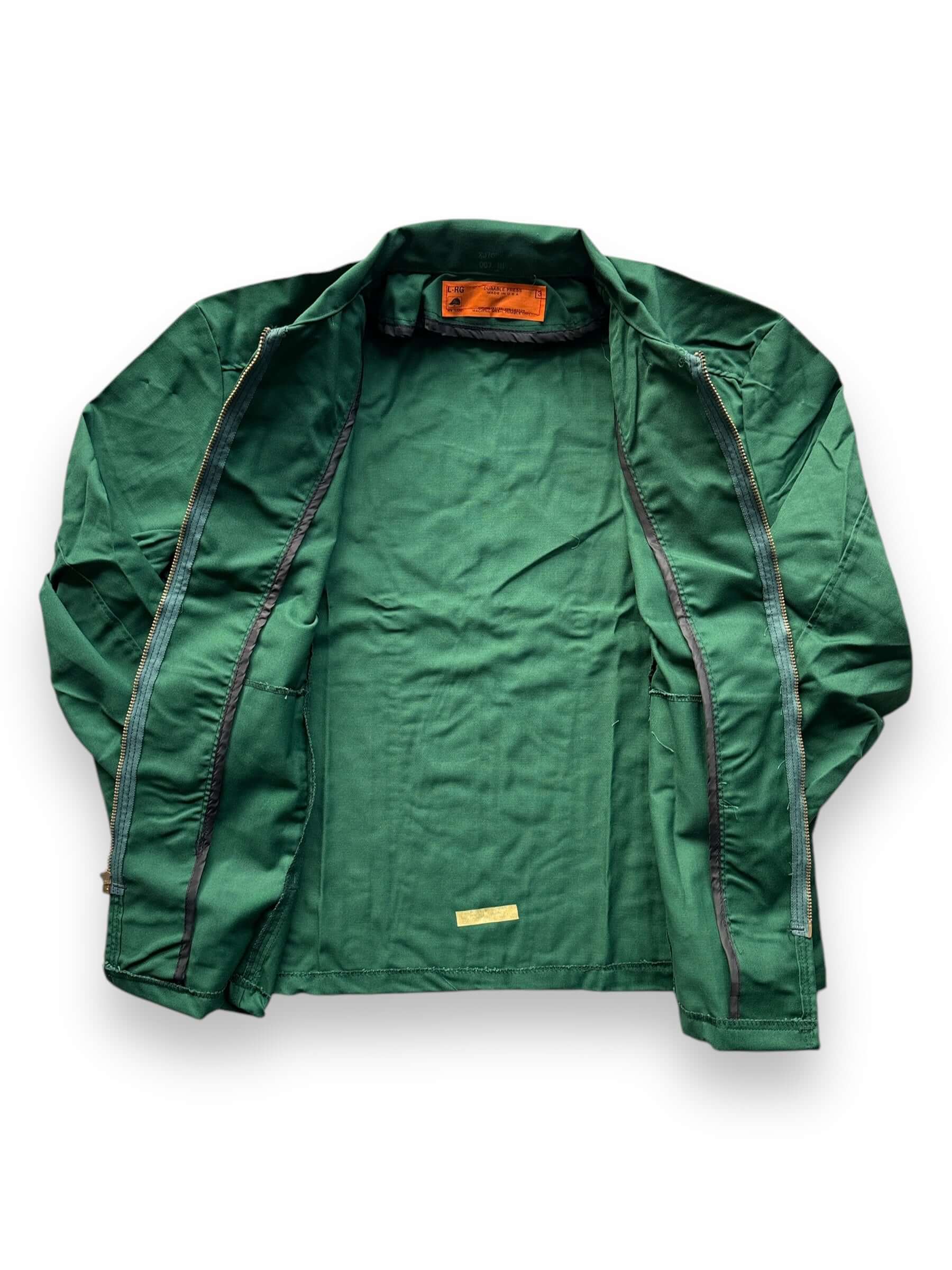 inside of Vintage NOS Red Kap Green Work Jacket SZ L