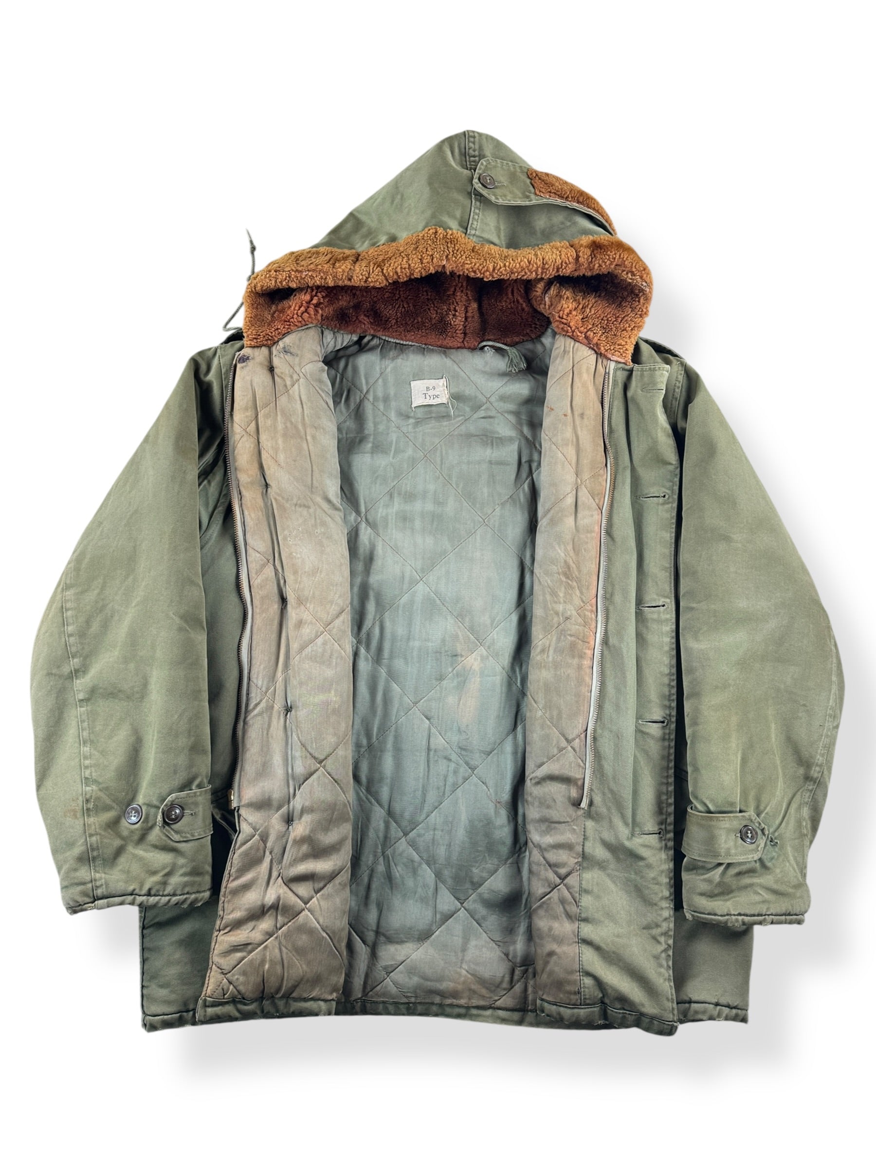 Inside of Vintage 50s Civilian B-9 Parka SZ XL/XXL