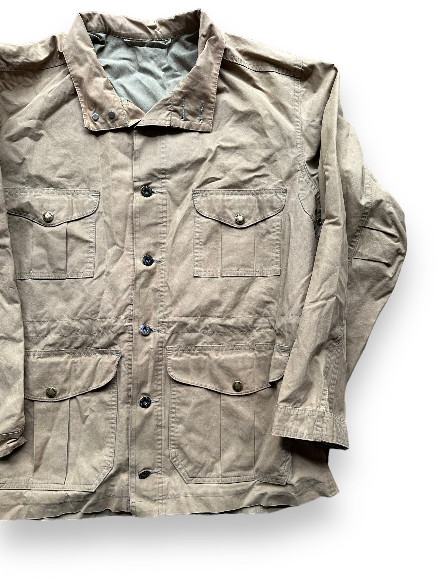 Front Left View of Filson Oregon Trail Jacket SZ M |  Barn Owl Vintage Goods | Vintage Filson Workwear Seattle