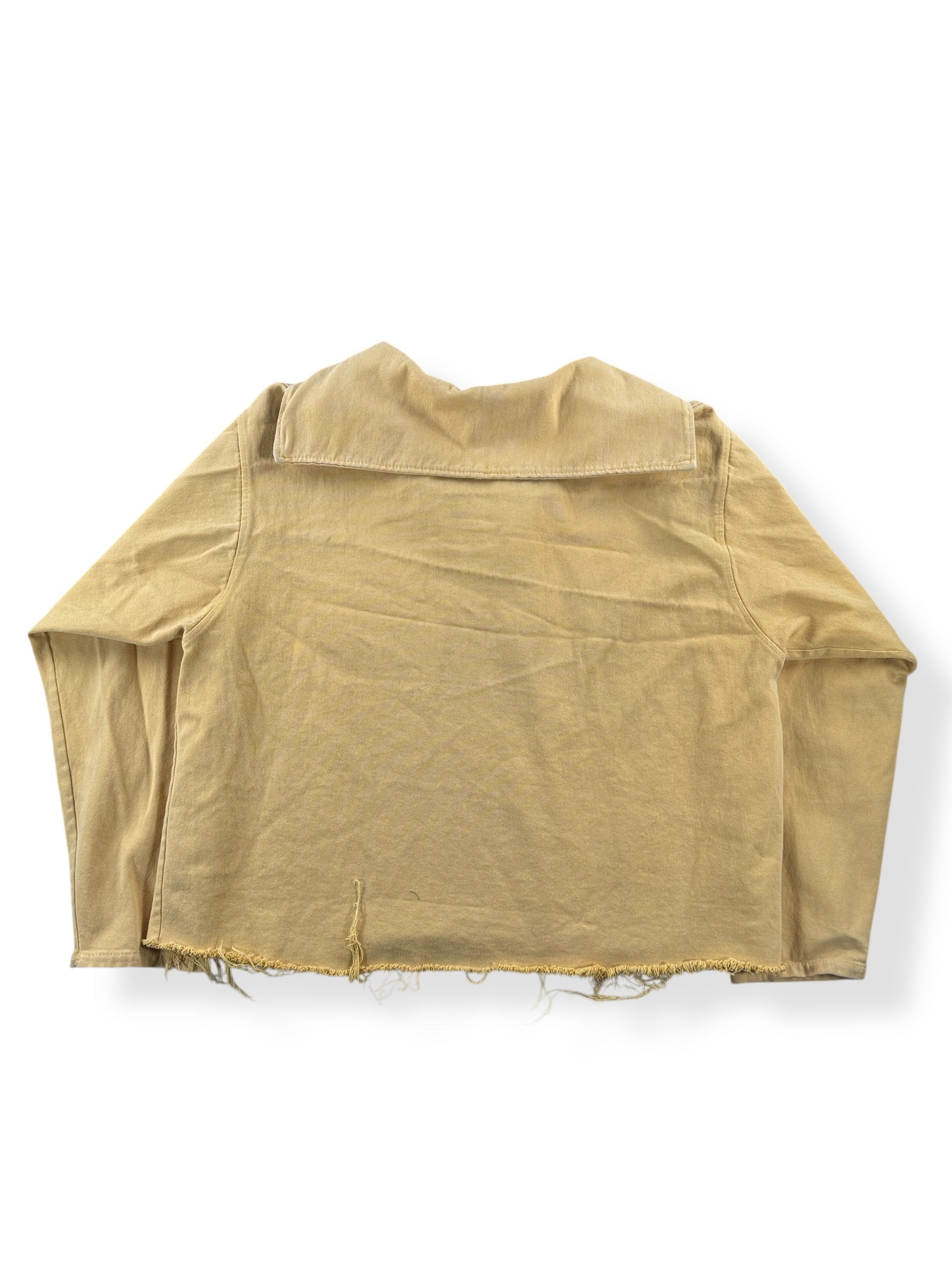 Back of Vintage Cropped Fishermans Smock SZ XL