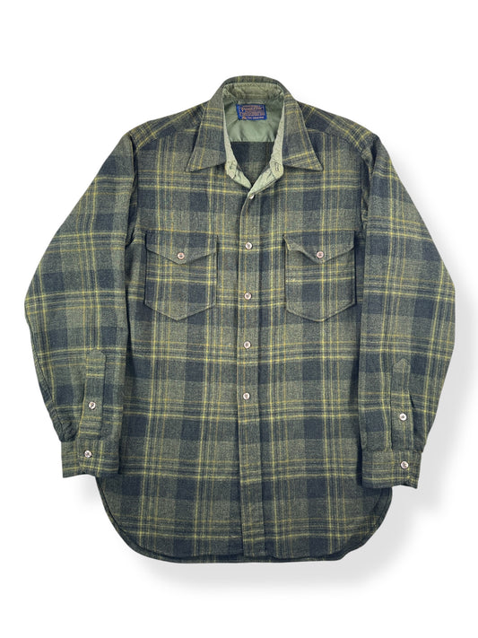 Front of Vintage Green Toned Pendleton Flannel SZ M