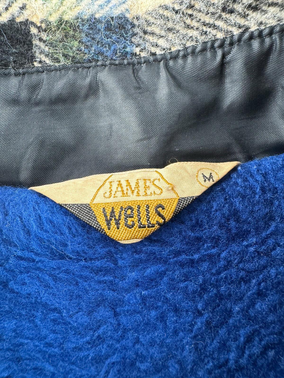 Tag on Vintage Blue Plaid CPO Coat SZ M