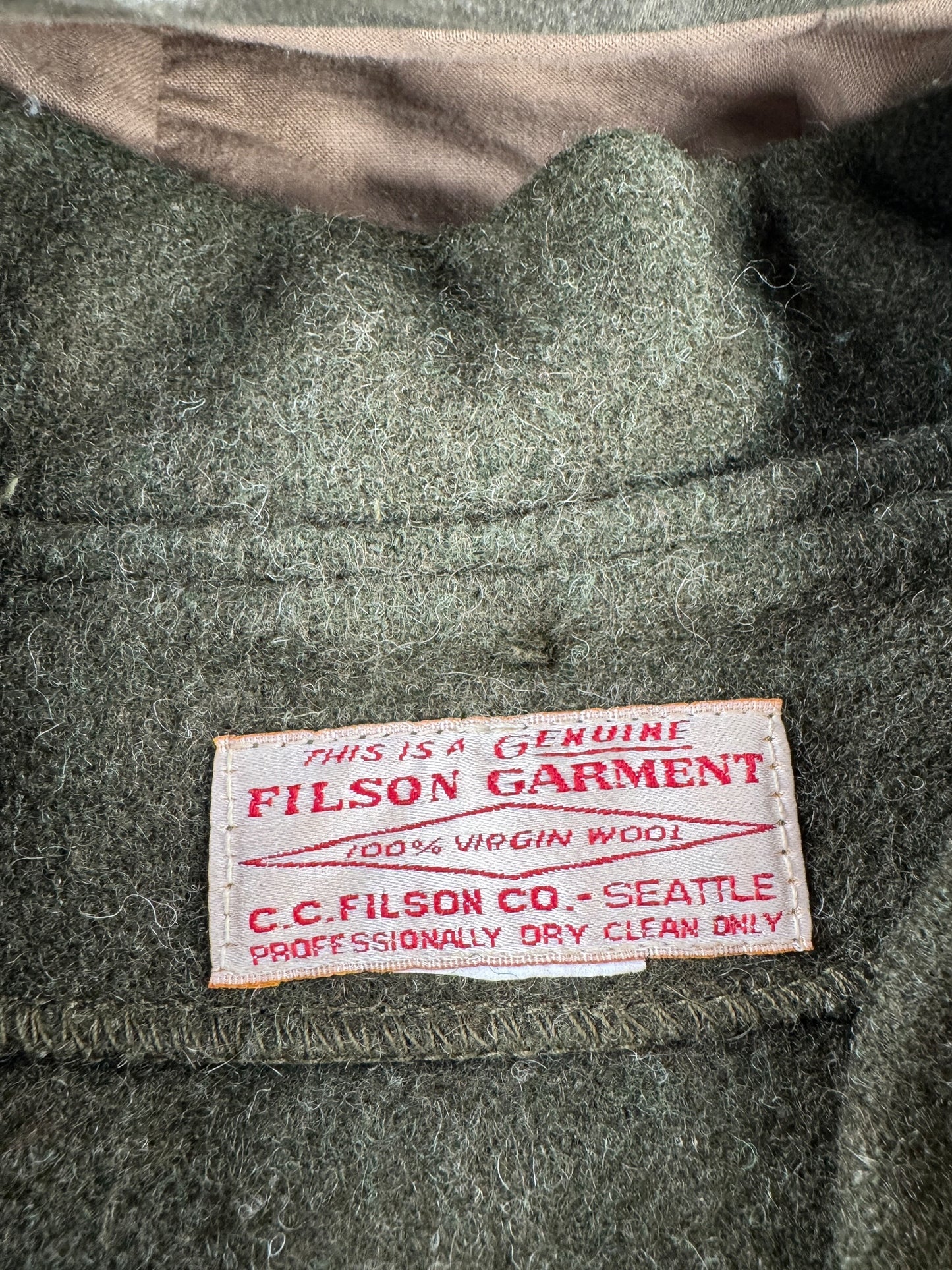 Tag on Vintage Filson All Season Rain Coat SZ XXL